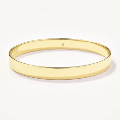 Fashion Curve Bangle in Gold 18k Fine Gold Plated | Bracelets & Bangles