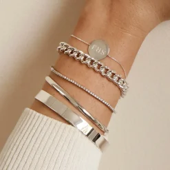 Online Curve Bangle in Silver 925 Sterling Silver | Bracelets & Bangles