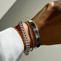 Online Curve Bangle in Silver 925 Sterling Silver | Bracelets & Bangles