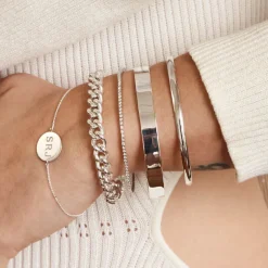 Online Curve Bangle in Silver 925 Sterling Silver | Bracelets & Bangles