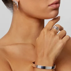 Online Curve Bangle in Silver 925 Sterling Silver | Bracelets & Bangles