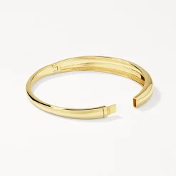 Sale Curve Dome Bangle in Gold 18k Fine Gold Plated | Bracelets & Bangles