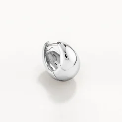 Hot Curve Dome Huggies in Silver 925 Sterling Silver | Earrings