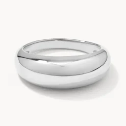 Hot Curve Dome Pinky Ring in Silver Best Friend Gifts | 925 Sterling Silver