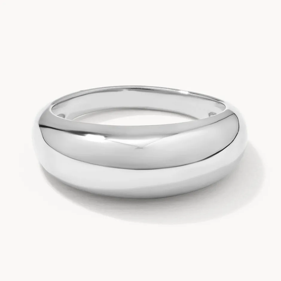 Hot Curve Dome Pinky Ring in Silver Best Friend Gifts | 925 Sterling Silver
