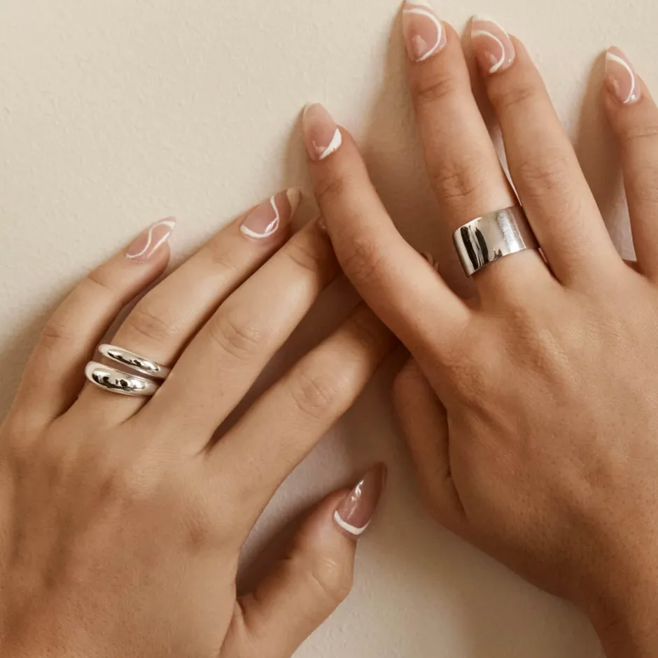 Hot Curve Dome Pinky Ring in Silver Best Friend Gifts | 925 Sterling Silver