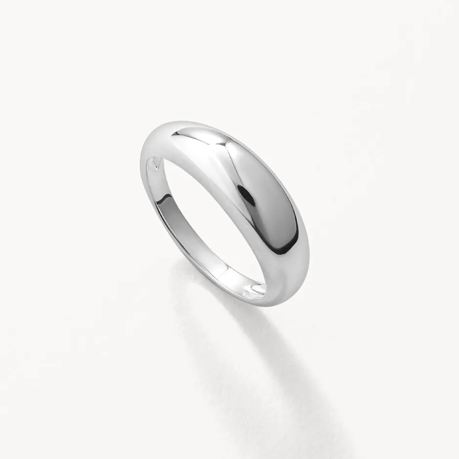 Hot Curve Dome Pinky Ring in Silver Best Friend Gifts | 925 Sterling Silver