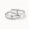 Clearance Curve Dome Ring Set in Silver Best Friend Gifts | 925 Sterling Silver