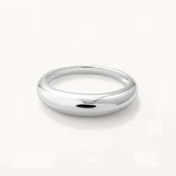 Clearance Curve Dome Ring Set in Silver Best Friend Gifts | 925 Sterling Silver