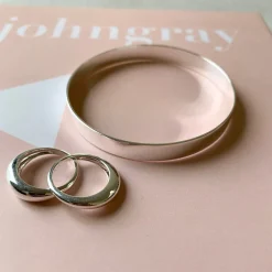 Clearance Curve Dome Ring Set in Silver Best Friend Gifts | 925 Sterling Silver