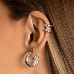 Best Curve Ear Cuff Set in Silver Best Friend Gifts | 925 Sterling Silver