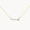 Discount Diamond Arrow Necklace in 10k Gold Symbolic Jewellery | Natural Diamonds