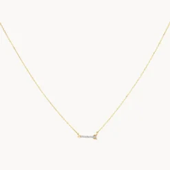 Discount Diamond Arrow Necklace in 10k Gold Symbolic Jewellery | Natural Diamonds