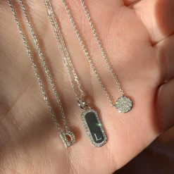 Best Diamond Bar Necklace in Silver Bridal Gifts | Family Gifts