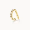 Online Diamond Bar Single Ear Cuff in 10k Gold Gifts For Her | Natural Diamonds
