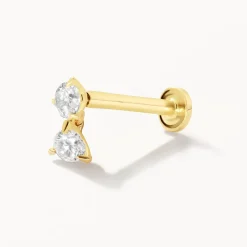 Discount Diamond Drop Helix Single Stud Earring in 10k Gold Best Selling Gifts | Gifts For Her