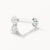 New Diamond Drop Helix Single Stud Earring in Silver Best Selling Gifts | Gifts For Her