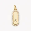 Outlet Diamond Engravable Bar Necklace in 10k Gold Bridal Gifts | Family Gifts