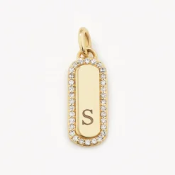 Outlet Diamond Engravable Bar Necklace in 10k Gold Bridal Gifts | Family Gifts