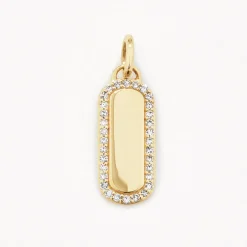 Outlet Diamond Engravable Bar Necklace in 10k Gold Bridal Gifts | Family Gifts