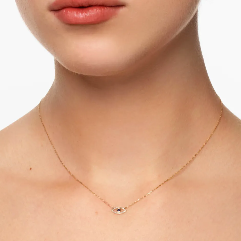Online Diamond Evil Eye Necklace in 10k Gold Best Selling Gifts | Gifts For Her