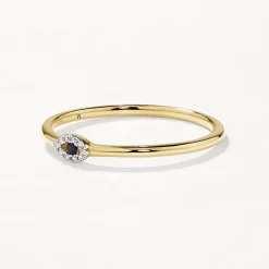 Hot Diamond Evil Eye Ring in 10k Gold Symbolic Jewellery | Natural Diamonds