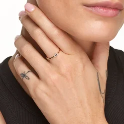 Hot Diamond Evil Eye Ring in 10k Gold Symbolic Jewellery | Natural Diamonds