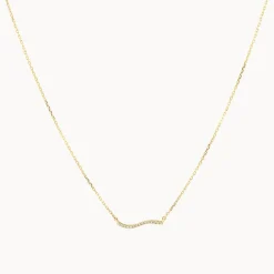 Discount Diamond Fine Wave Necklace in 10k Gold Best Selling Gifts | Under $300