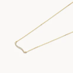 Discount Diamond Fine Wave Necklace in 10k Gold Best Selling Gifts | Under $300