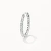 Online Diamond Helix Huggie Single Earring in Silver Gifts For Him | Bridal Gifts