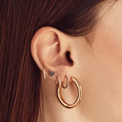 Online Diamond Helix Huggie Single Earring in 10k Gold Gifts For Him | Bridal Gifts