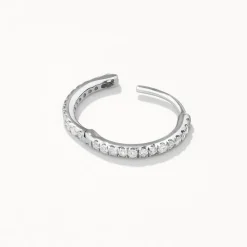 Online Diamond Helix Huggie Single Earring in Silver Gifts For Him | Bridal Gifts