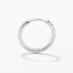 Online Diamond Helix Huggie Single Earring in Silver Gifts For Him | Bridal Gifts