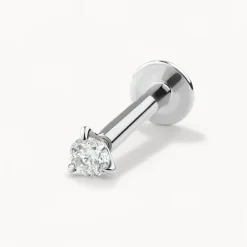 Clearance Diamond Helix Single Stud Earring in Silver Best Selling Gifts | Gifts For Him