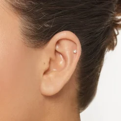 Online Diamond Helix Single Stud Earring in 10k Gold Best Selling Gifts | Gifts For Him