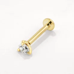 Online Diamond Helix Single Stud Earring in 10k Gold Best Selling Gifts | Gifts For Him
