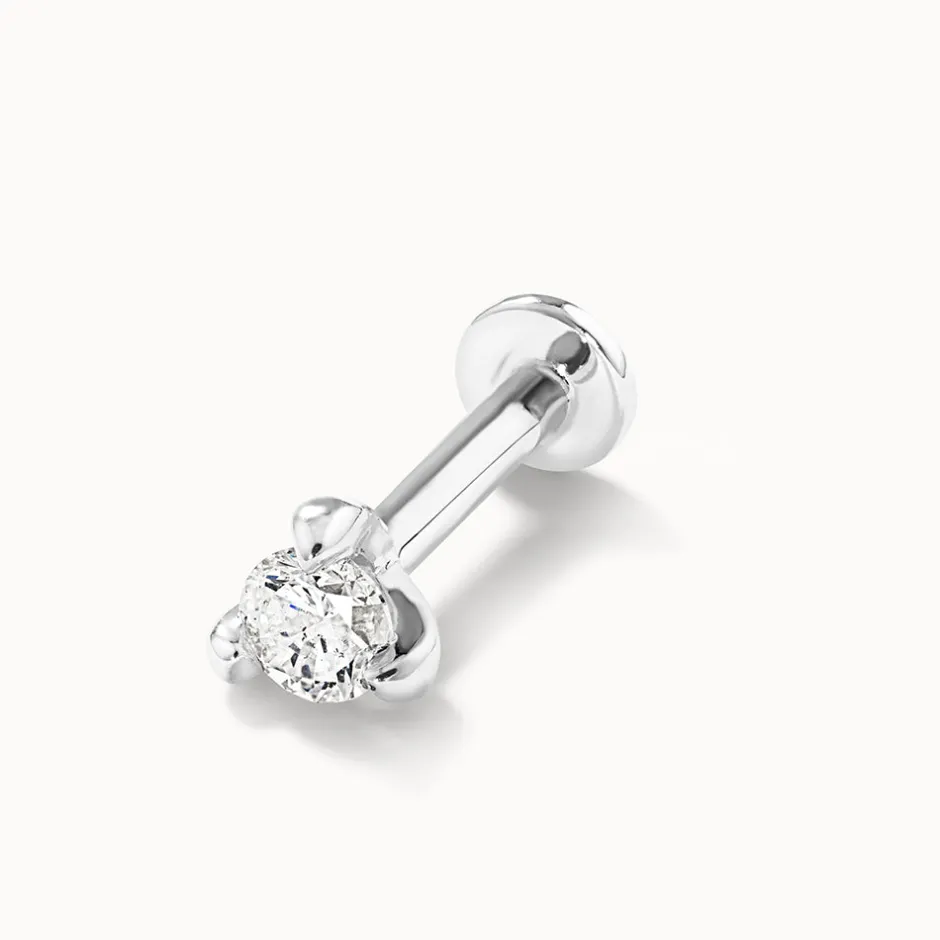 Clearance Diamond Helix Single Stud Earring in Silver Best Selling Gifts | Gifts For Him