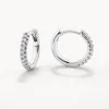 Fashion Diamond Huggie Earrings in Silver Best Selling Gifts | Gifts For Her