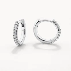 Fashion Diamond Huggie Earrings in Silver Best Selling Gifts | Gifts For Her