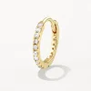 Fashion Diamond Huggie Single Earring in 10k Gold Gifts For Him | Bridal Gifts