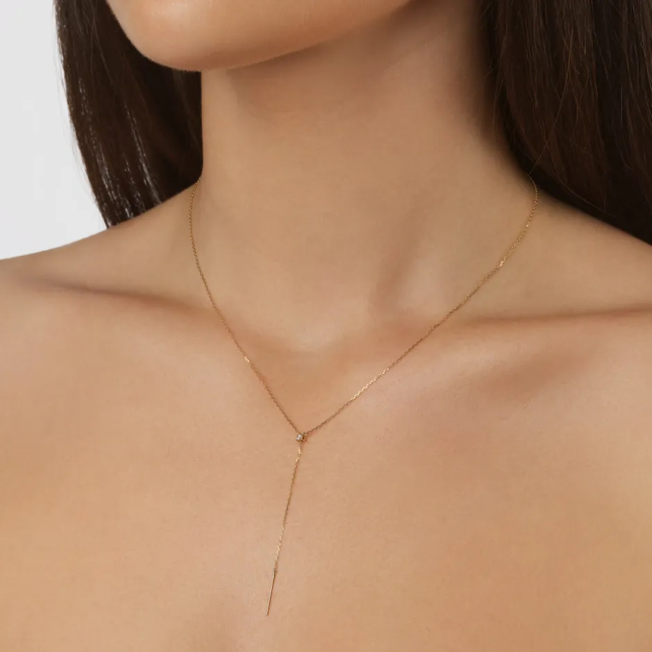 Outlet Diamond Lariat Y Necklace in 10k Gold Best Selling Gifts | Gifts For Her
