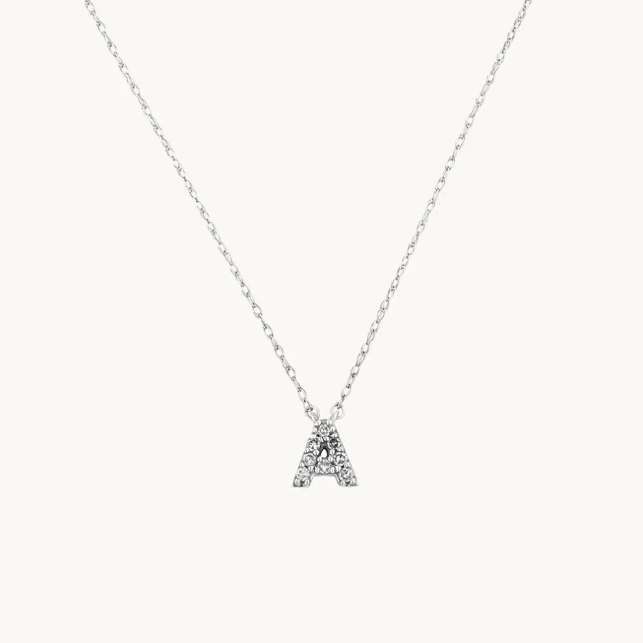 Online Diamond Letter A Necklace in Silver Best Selling Gifts | Gifts For Her