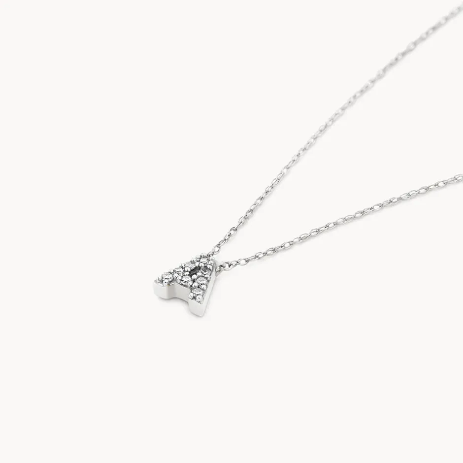 Online Diamond Letter A Necklace in Silver Best Selling Gifts | Gifts For Her