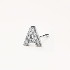 Hot Diamond Letter A Single Stud Earring in Silver Best Selling Gifts | Gifts For Her