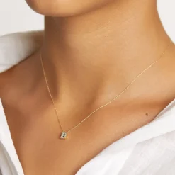 Hot Diamond Letter B Necklace in 10k Gold Gifts For Her | Bridal Gifts