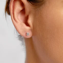 New Diamond Letter B Single Stud Earring in Silver Bridal Gifts | Best Friend Gifts