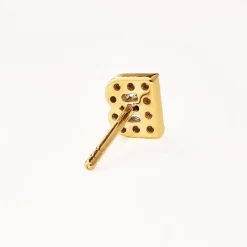 Outlet Diamond Letter B Single Stud Earring in 10k Gold Bridal Gifts | Best Friend Gifts