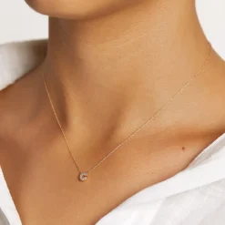 Fashion Diamond Letter C Necklace in 10k Gold Bridal Gifts | Letter Jewellery
