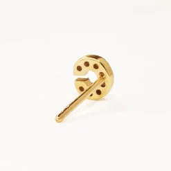Sale Diamond Letter C Single Stud Earring in 10k Gold Bridal Gifts | Best Friend Gifts