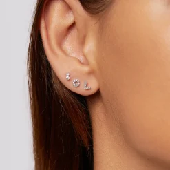 Hot Diamond Letter C Single Stud Earring in Silver Bridal Gifts | Best Friend Gifts